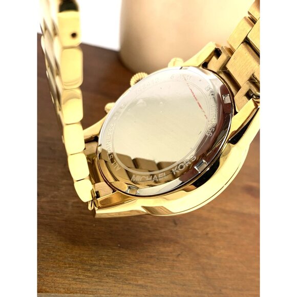 Michael Kors Women's Watch MK6356 Ritz Gemmed Quartz 37mm Gold Stainless Steel - Picture 7 of 14